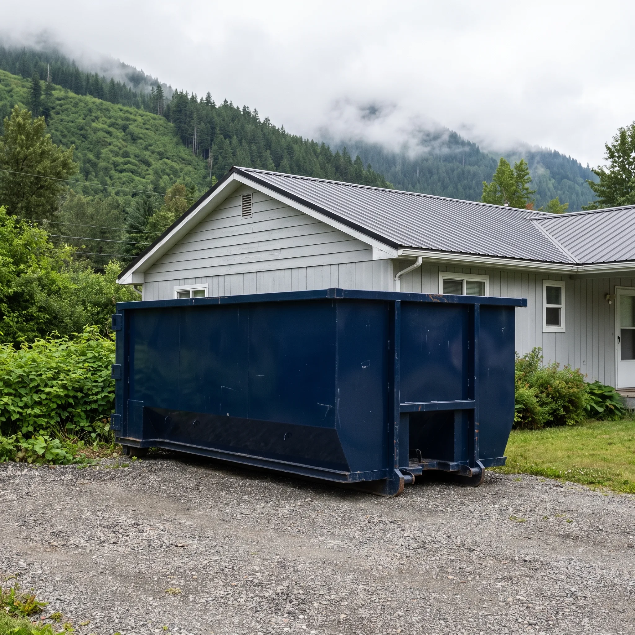 Dumpster on a Captain Cook, HI job site