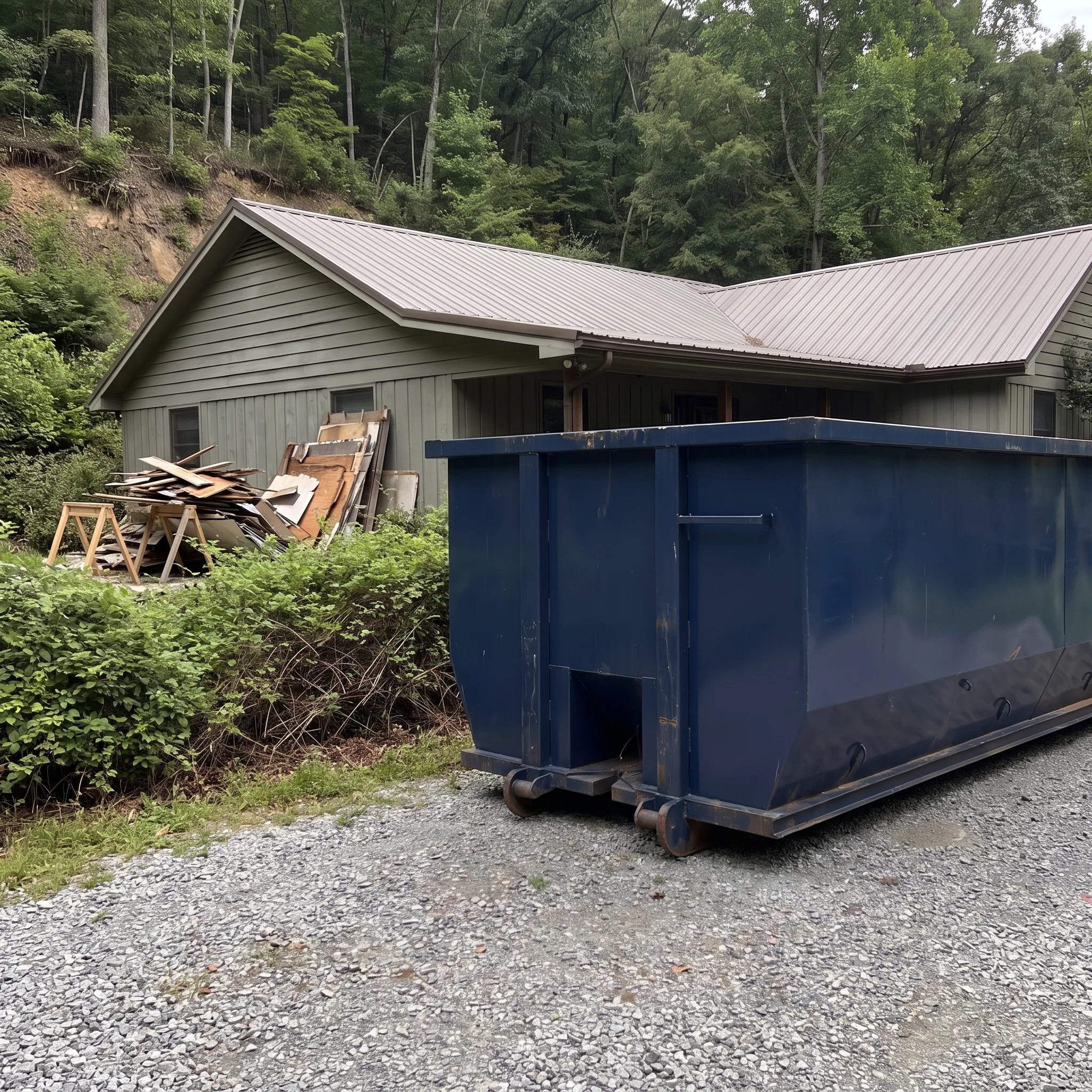 Dumpster on a Maui County, HI job site